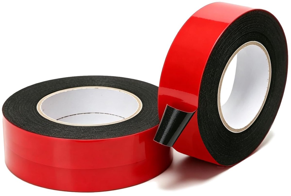 Dubbelzijdig plakband 2 rollen - extra sterk - waterdicht - ideaal voor ledstrips - ShopVlot