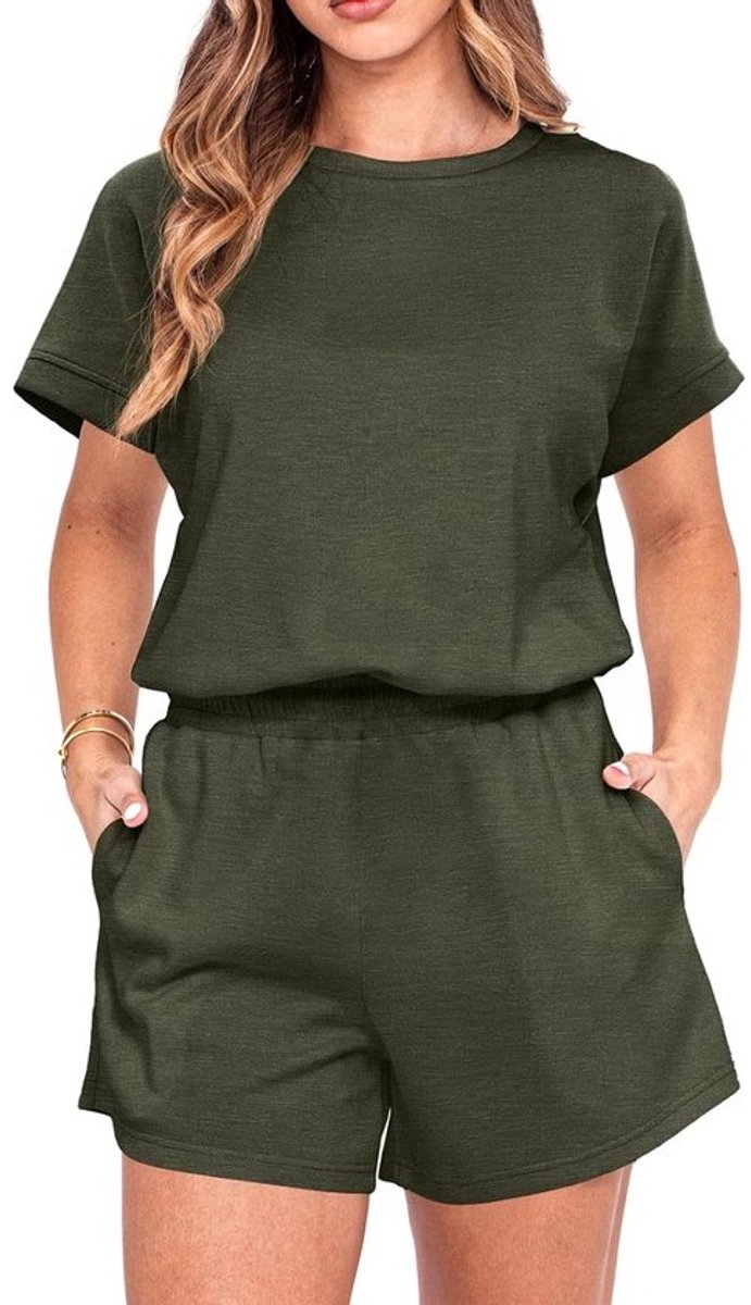 Dames - set - Tweedelige - outfit - Zomerse - stijl - Losse pasvorm - met zakken
