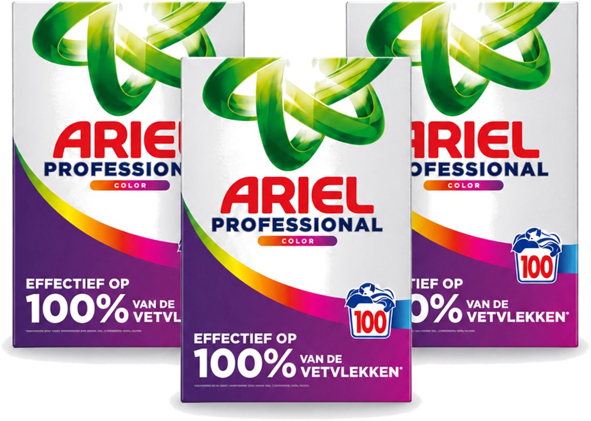 3 x Ariel – Waspoeder – Professional Color – 100 wasbeurten - 5,5 kg - Voordeelverpakking - 3 stuks
