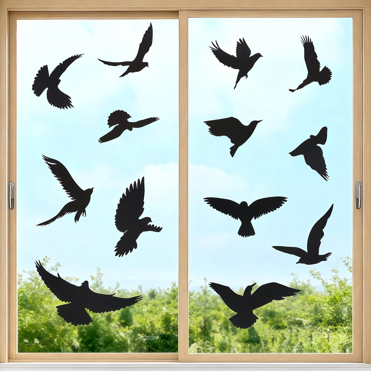 Raamstickers, Dubbelzijdig Vogelstickers Glas Sticker Decal Statische Raamfolie Vogels Ruitstickers, Zonder Lijmresten – Herbruikbaar Voor Thuis, Tuin & Kantoor