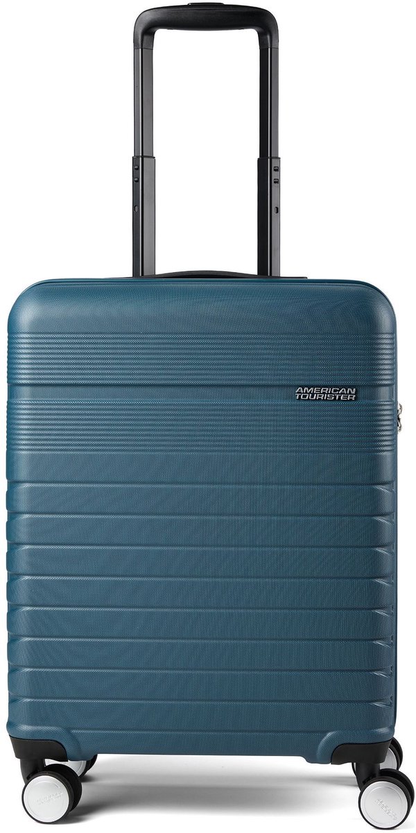 American Tourister Checkline 4 wielen Cabinewagen 55 cm - Harde bagage - TSA slot - deep teal
