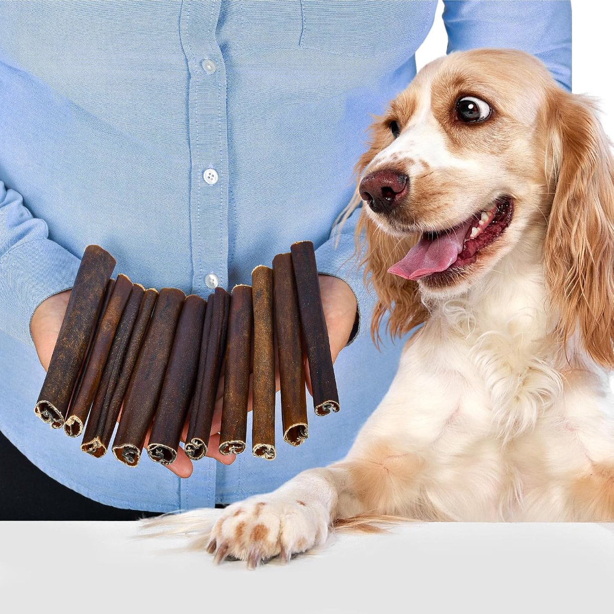Kolageen sticks voor honden (10 stuks) - gewrichtsgezondheid - huidverzorging en vachtverzorging - tandverzorging - ShopVlot