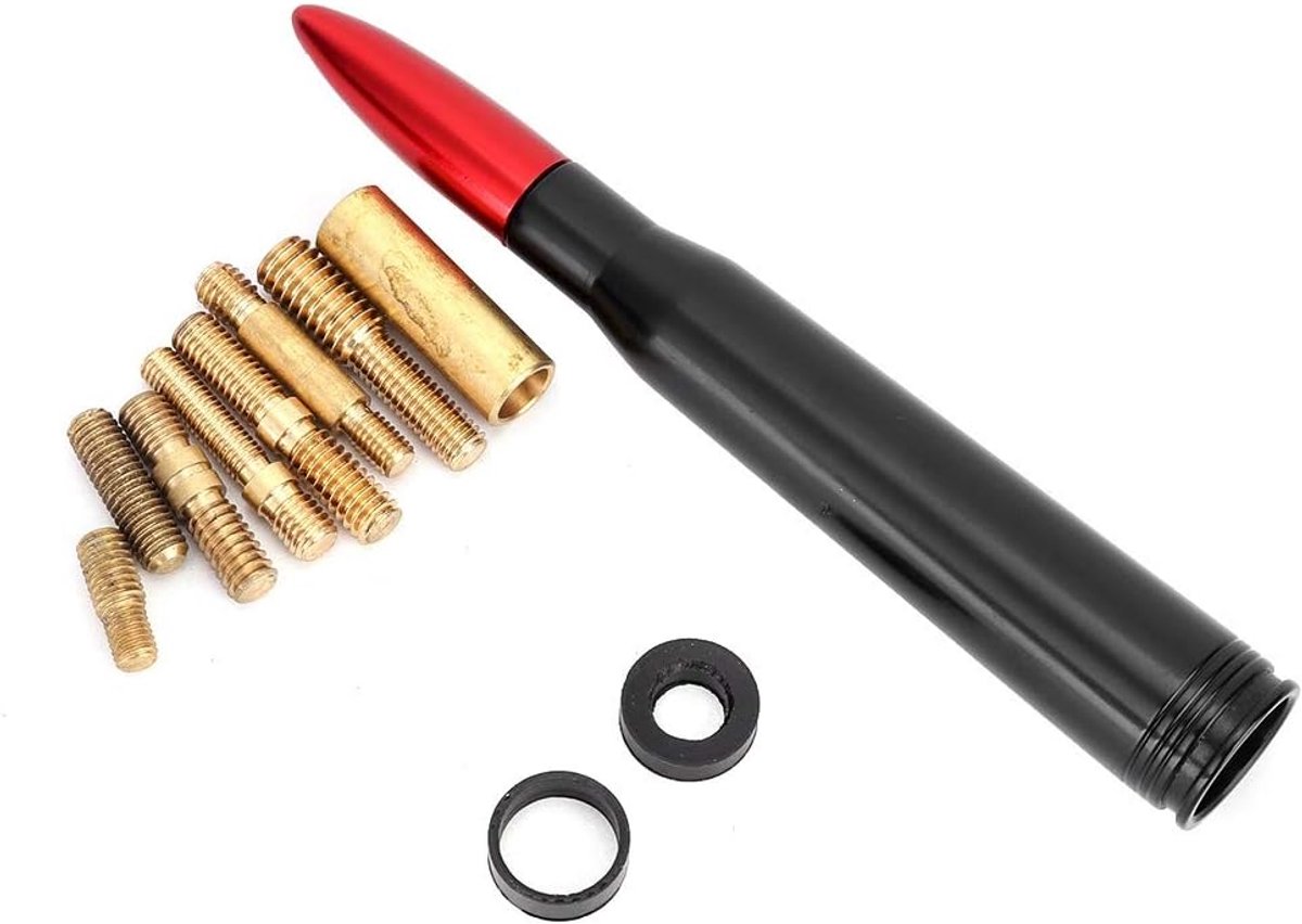 Auto antenne mast - 50.Cal kogelvorm - T-6061 aluminium - Stabiliteit en stijl - ShopVlot