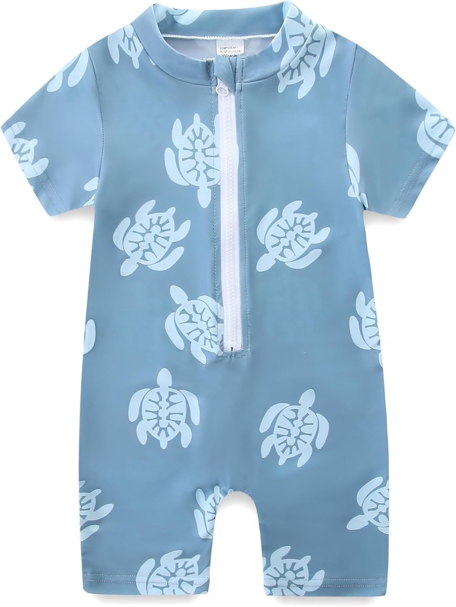 Baby jongens korte mouwen kinderen baby eendelige badmode kinderen eendelig badpak zwempak zwemkleding 6 maanden - 3 jaar