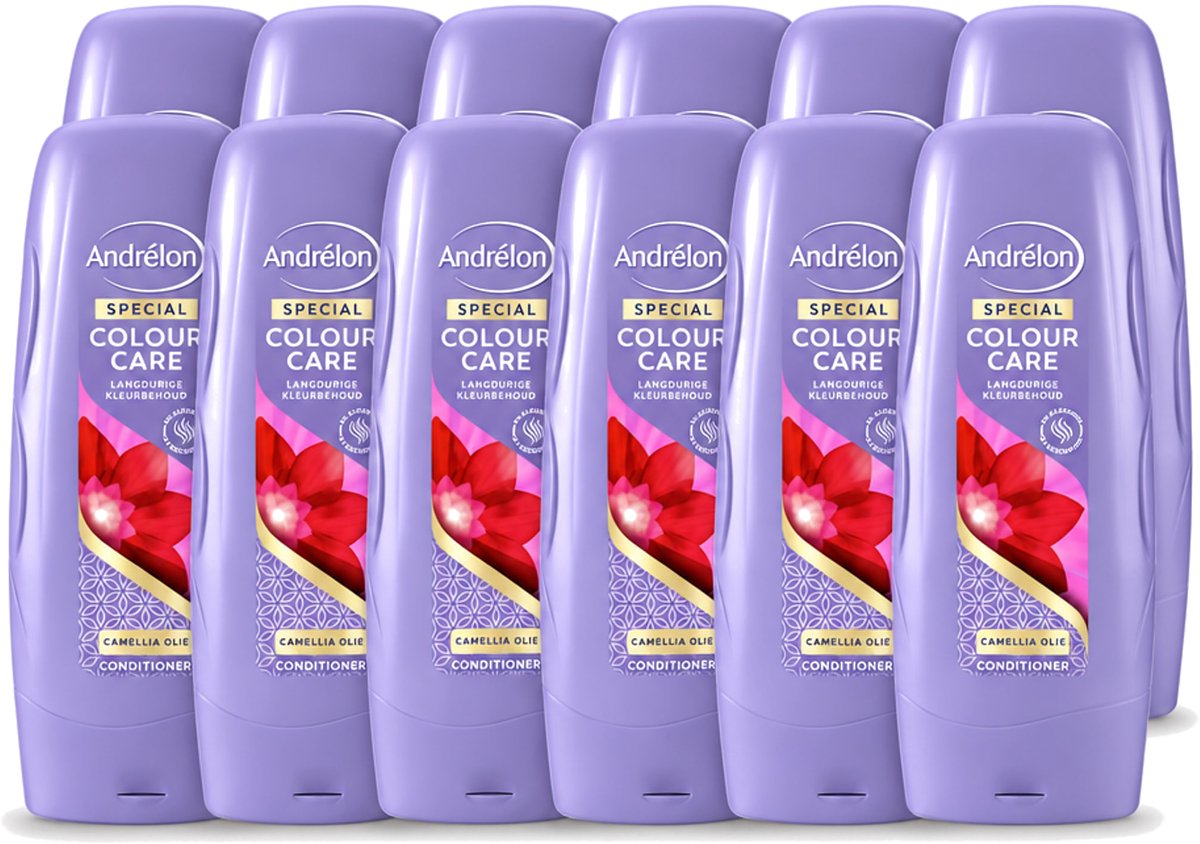 12 x Andrélon - Colour Care - Camellia Olie - Conditioner - Kleurbehoud - 300 ml - Voordeelverpakking - 12 stuks