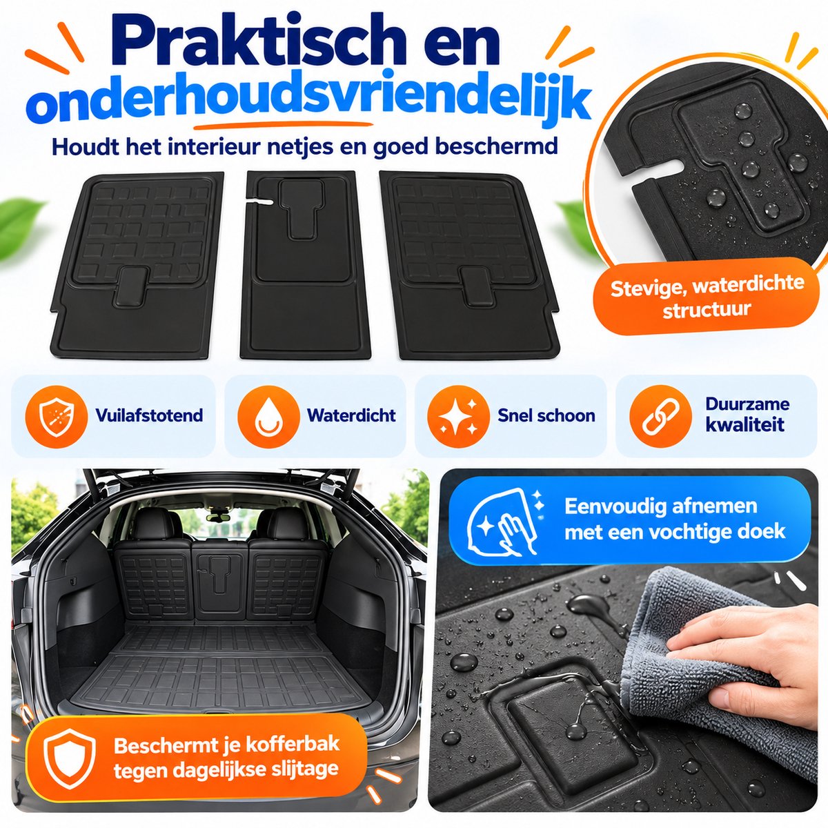 Stoelrugbeschermer - Rugleuningbescherming voor achterbank Tesla Model Y – XPE-materiaal