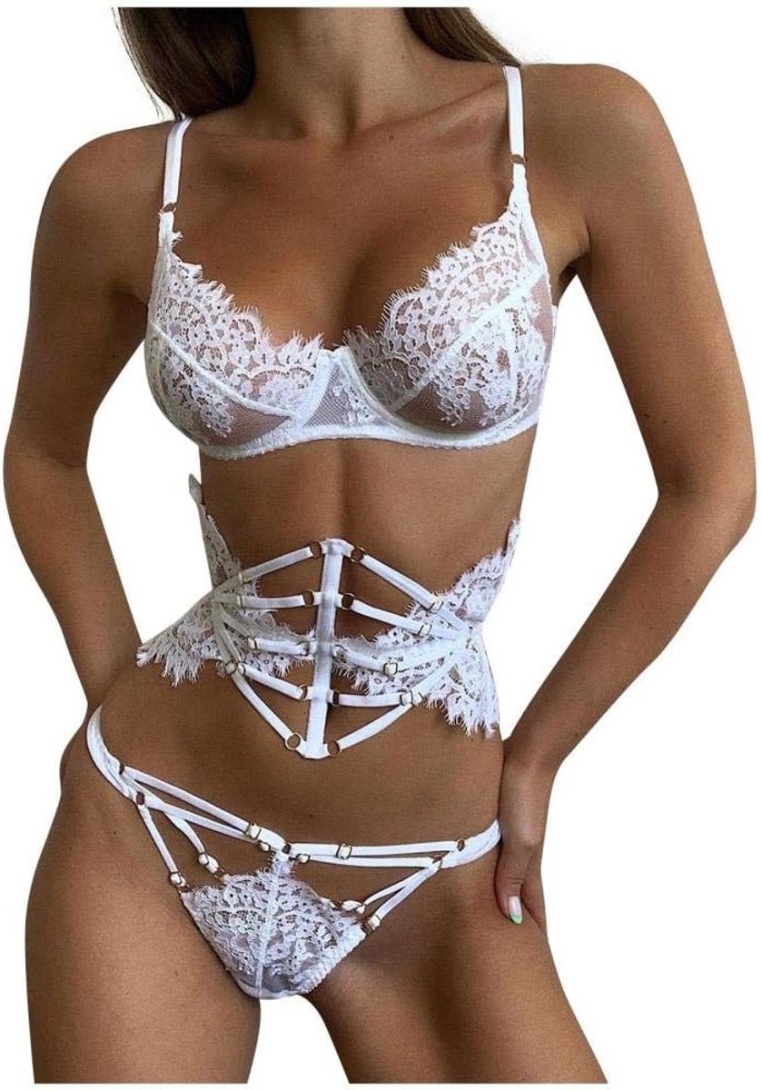 Bodystockings dames Porno Vrouwelijke Kanten Lingerie Beha Ondergoed G-String Verleiding Transparante Sexy Vrouwen Kostuums Nachtkleding