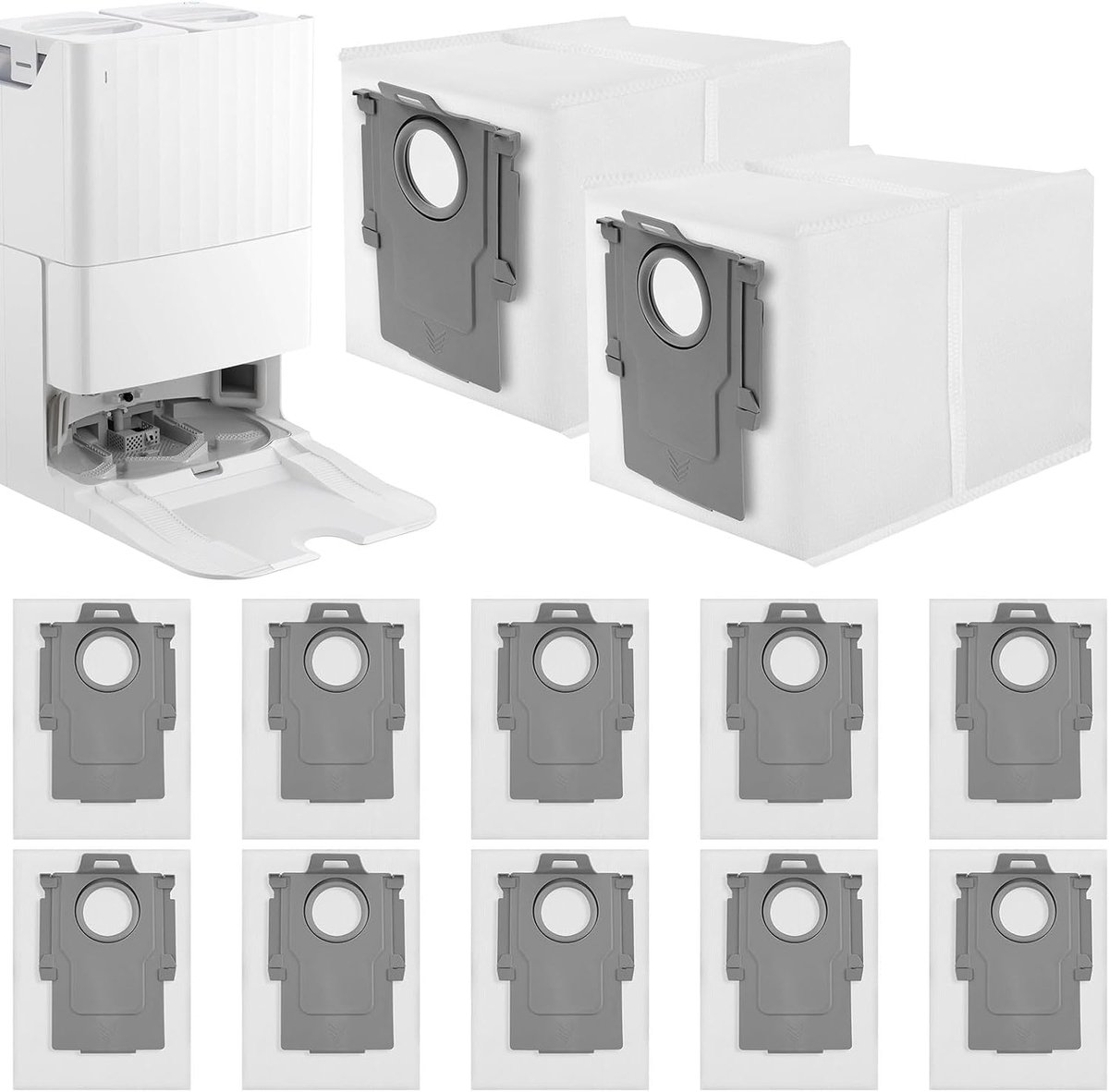 12 stuks stofzakken voor Roborock S8 MaxV Ultra/S8 Max Ultra/Q Revo reserveonderdelen