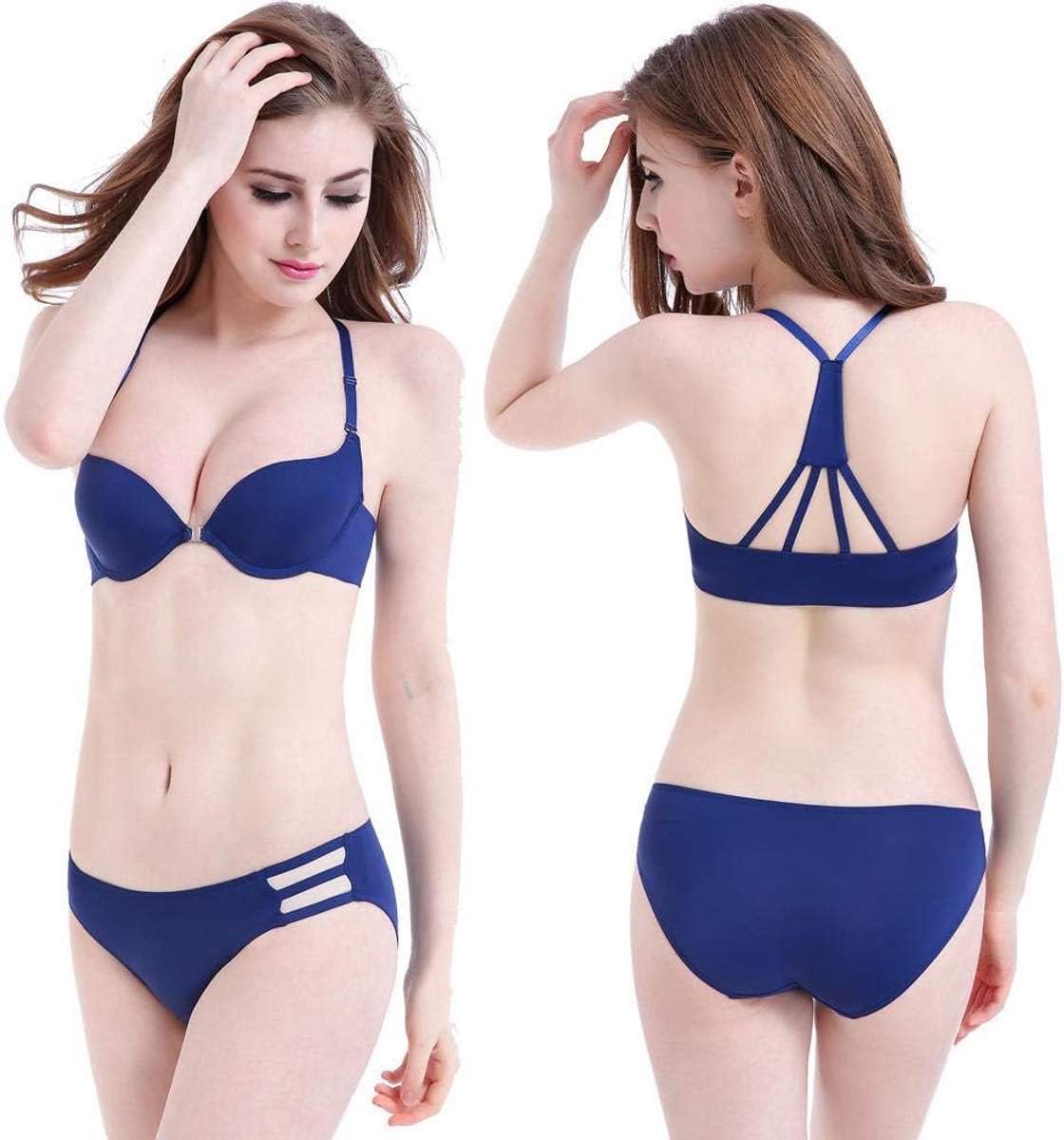 Lingerie & ondergoed Voorste gesp Voor- en achtergesp Sexy Lingerie Bh-set Kleine borsten Dikke beha-C_80C_add_L_pants