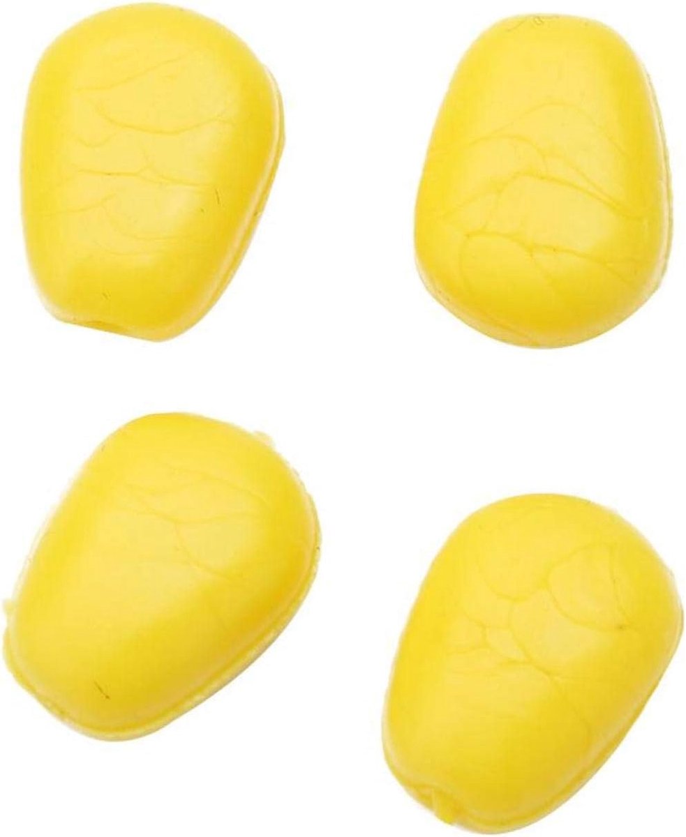60 stks Vissen Lokt Soft Topwater Lokt Karpervissen Maïs 6 Kleuren Drijvende Kunstmatige Pop up Baits(Geel)