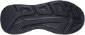 Zool van een zwarte Skechers sportschoen met profiel en logo.