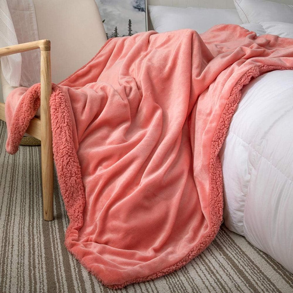 Graden van comfort gewogen deken queen size voor volwassenen - gelijkmatige gewichtsverdeling met premium glaskralen | Warme zware deken voor gebruik door één persoon -3_180 * 200 cm