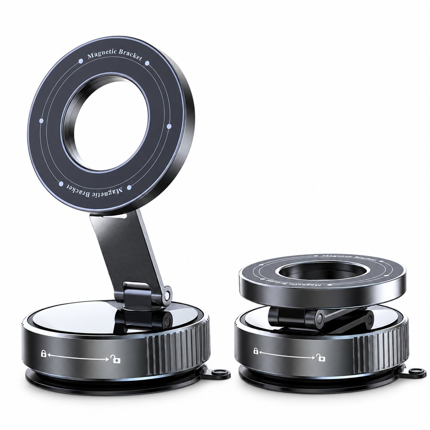 Telefoonhouders auto: magnetische telefoonhouder met zuignap voor dashboard of middenconsole