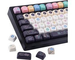 Keycaps, 126 toetsen MOA Dessert Kaas Muffin IceCute Aangepaste Keycap Set Compatibel met Cherry Gateron MX-schakelaars voor ANSI Layout Mechanische Gaming Keyboar