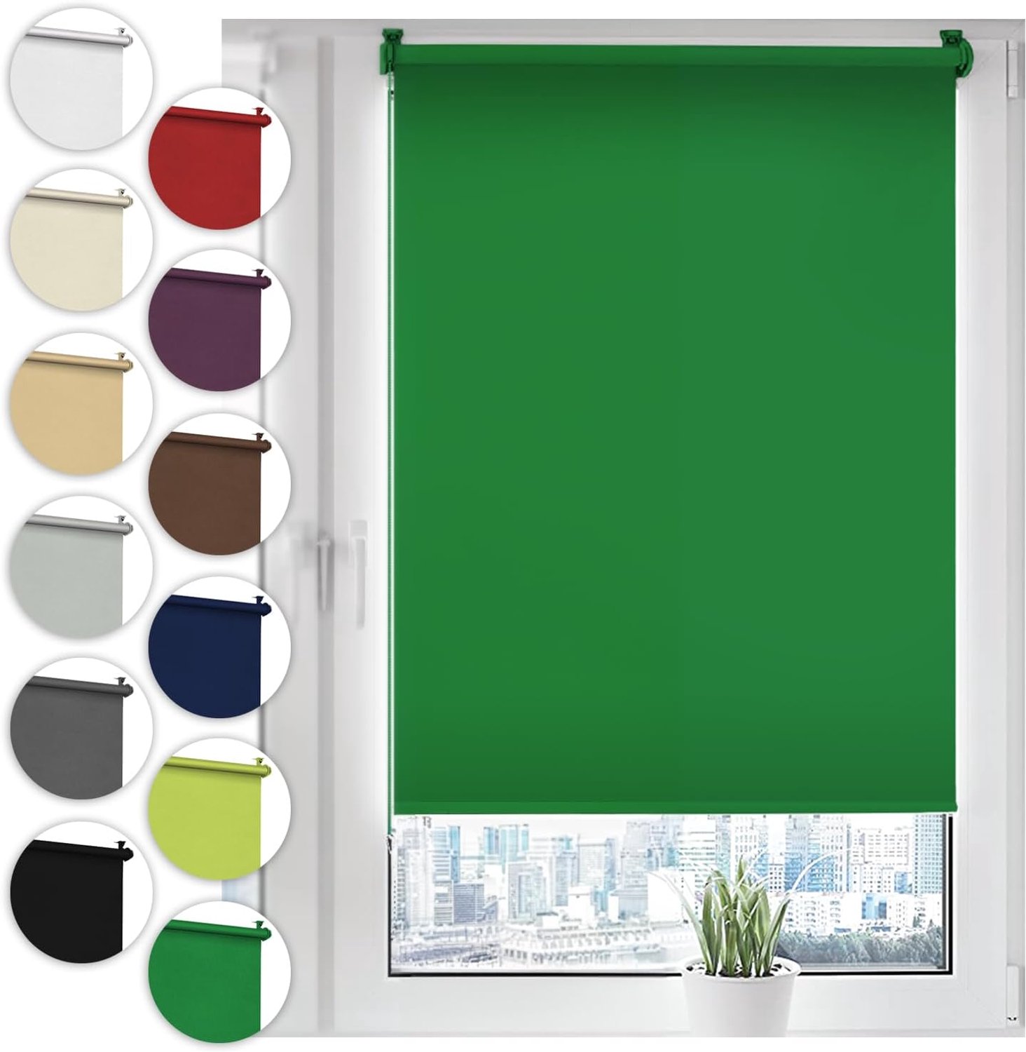 Rolgordijn Zonder Boren 105 x 100 cm Groente