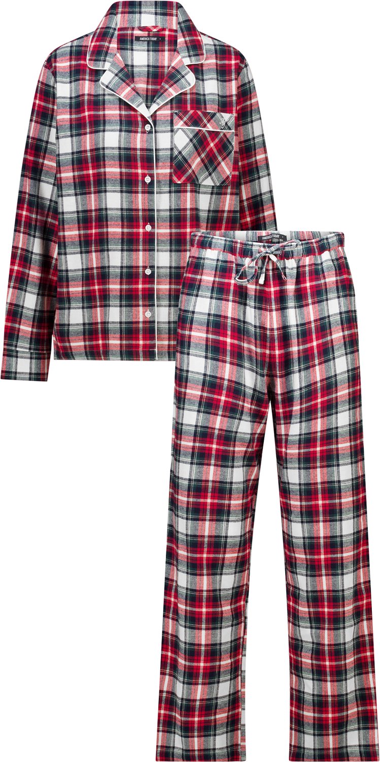 America Today Pyjamaset Maddie Green/red