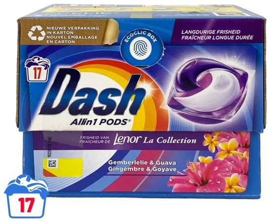 25 x Dash - Lenor Collectie - Wasmiddel Capsules - All-in-1 Pods ...