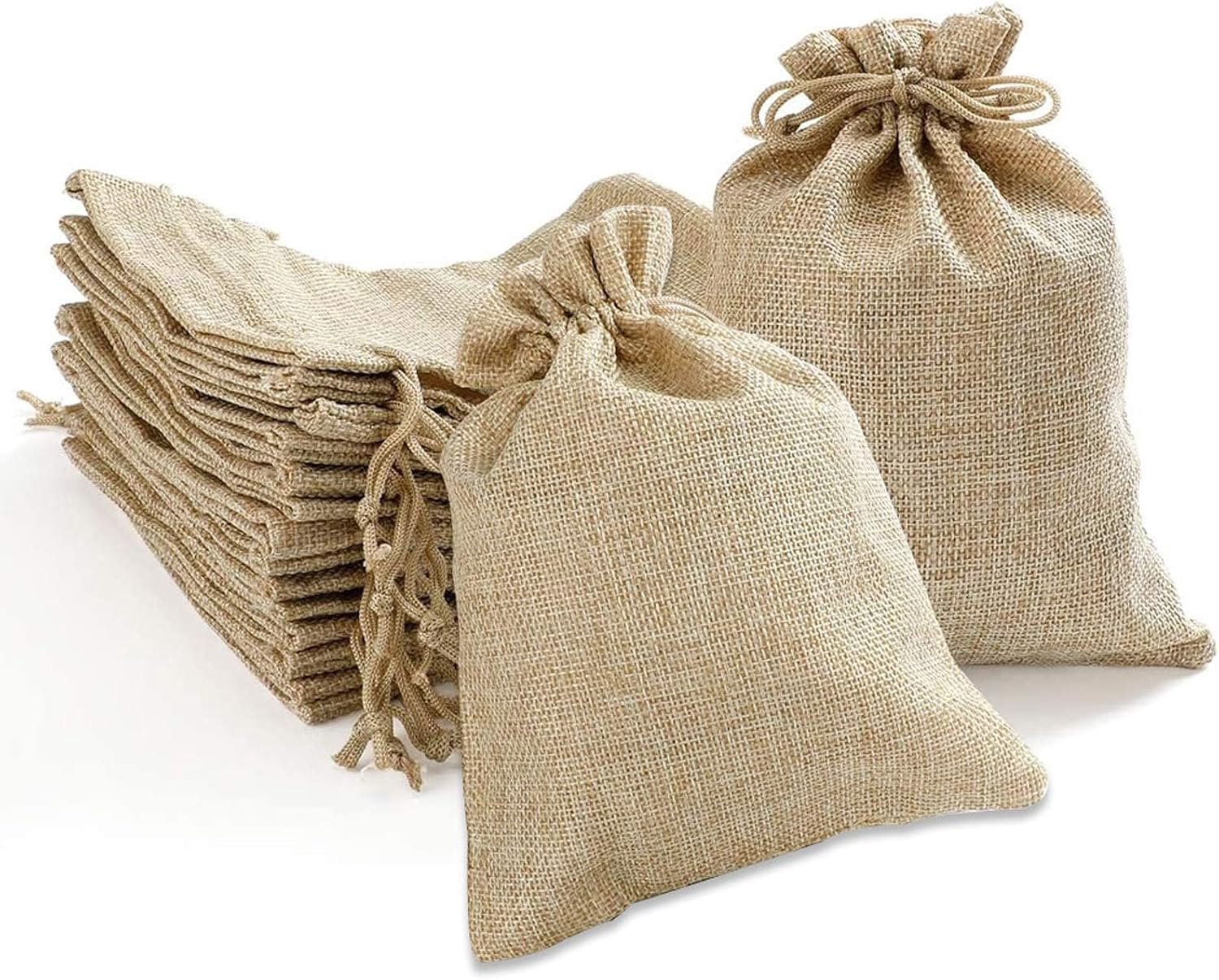20 stuks jute zakjes katoen