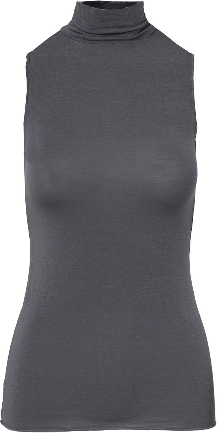 Damesonderhemd met kasjmier, kant, elegant, warm, Kleding, Grijs - P0712c_ggr, XL
