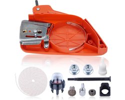 Kettingzaag Koppeling Deksel en Kettingrem voor CS-370, CS-400 en CS-420ES - Inclusief Sprocket Beschermkap en Kettingspanner Moeren Set, Ideaal voor Tuinonderhoud en Reparaties
