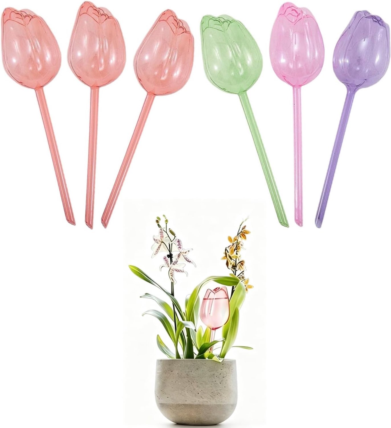 6 Stuks Tulpenbewateringsbollen, 170 Ml Potdruppelirrigatieapparaat, Tuinbenodigdheden Voor Balkontuin, Geschikt Voor Kamer- En Tuinplanten.