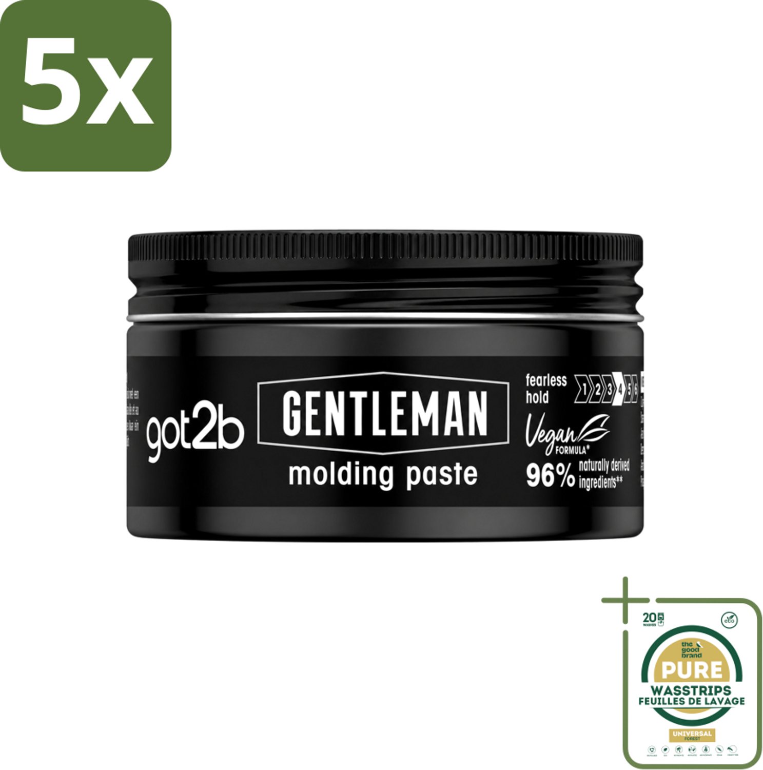 5 x Got2B - Molding Paste - Gentleman - 100 ml - Wasstrips - Haartypen - Haartypen Voor Mannen - Haartypen Voor Mannen - Haartypen Voor Mannen