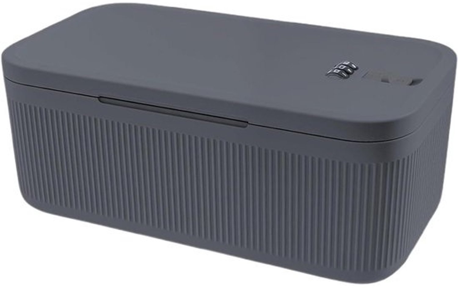 Opbergbox met slot - Klein kluisje - Veilig opbergen - Geïntegreerd cijferslot - 24 cm - Grijs