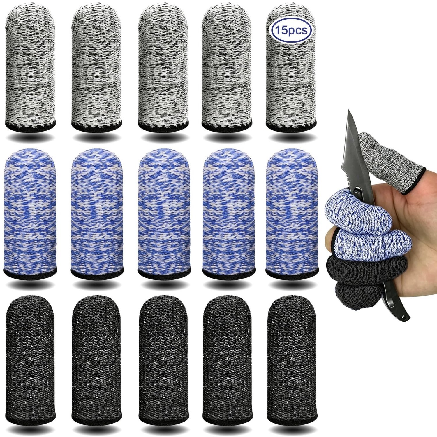 15 Stuks Snijbescherming Voor Vingers, Herbruikbare Caps