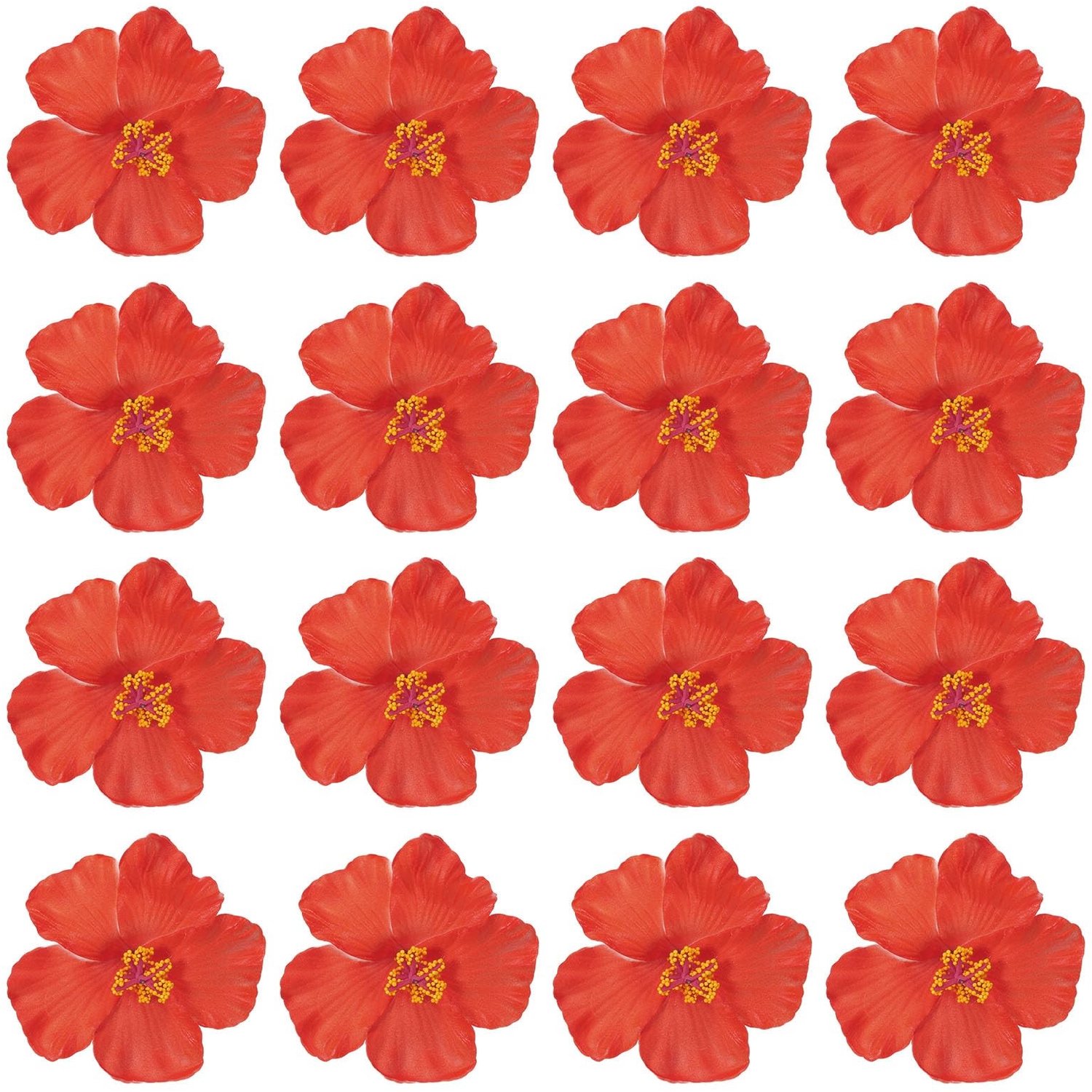 Set van 16 Kunstmatige Hibiscus Bloemen voor Feestdecoratie