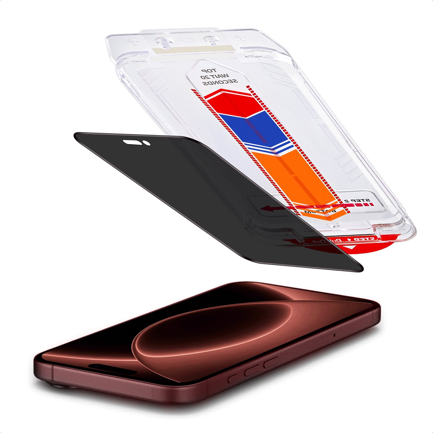 Accezz Screen Protector - Geschikt voor Apple iPhone 18 Pro Max - Gehard Glas Privacy Screenprotector + Applicator