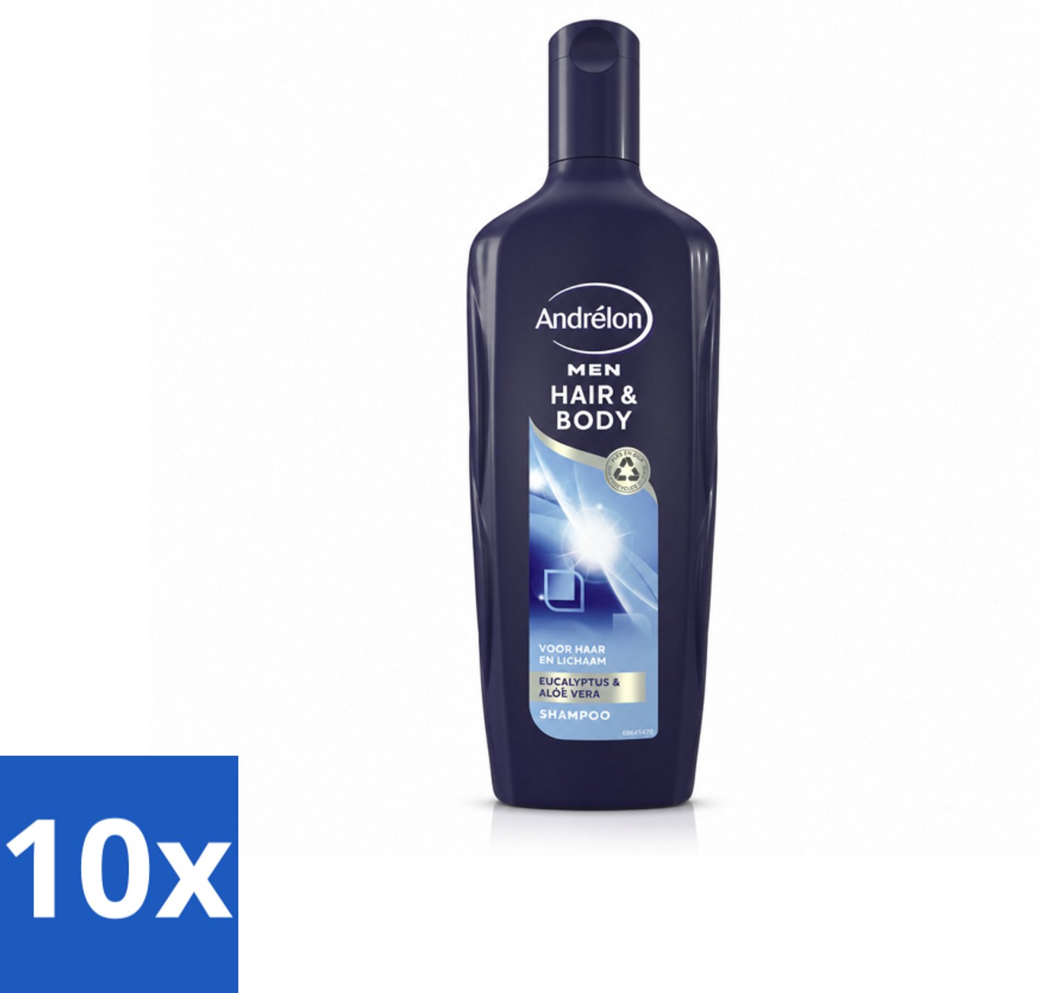 10 x Andrélon - Men - Hair & Body - Shampoo - 300 ml - Voordeelverpakking - 10 stuks