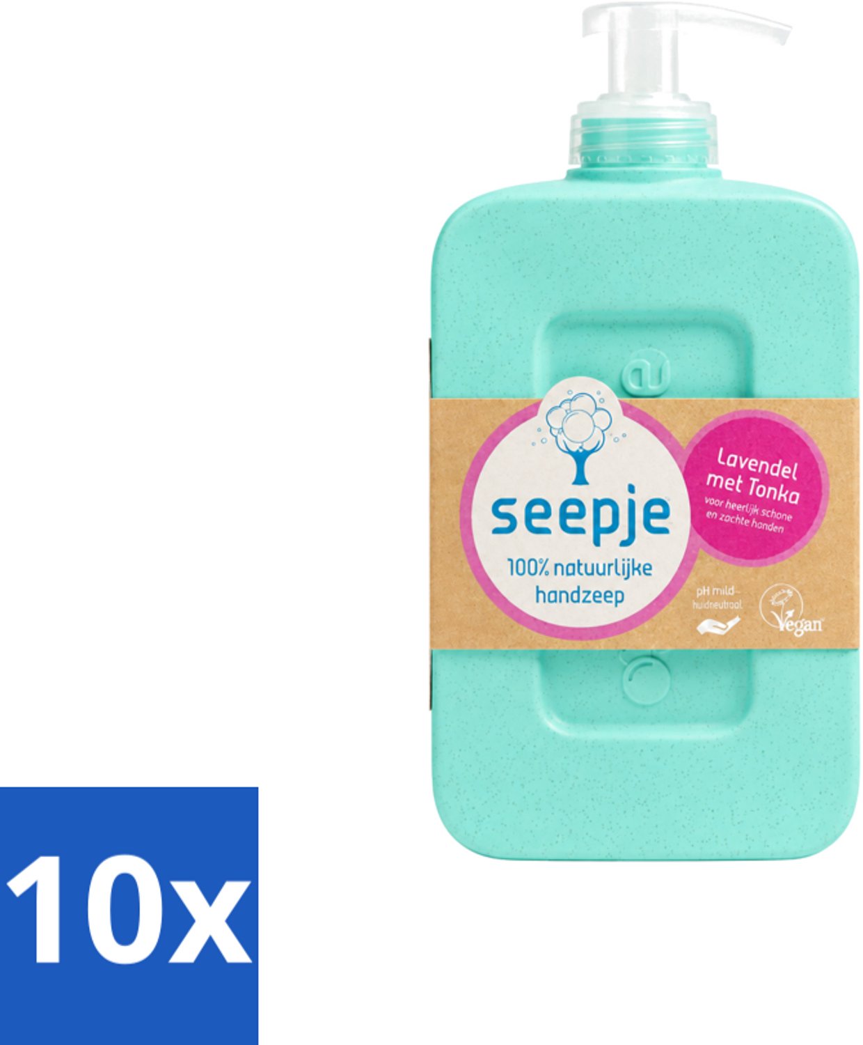 10 x Seepje - Handzeep - Zachte Geur - Lavendel met Tonka - 300 ml - Voordeelverpakking - 10 stuks