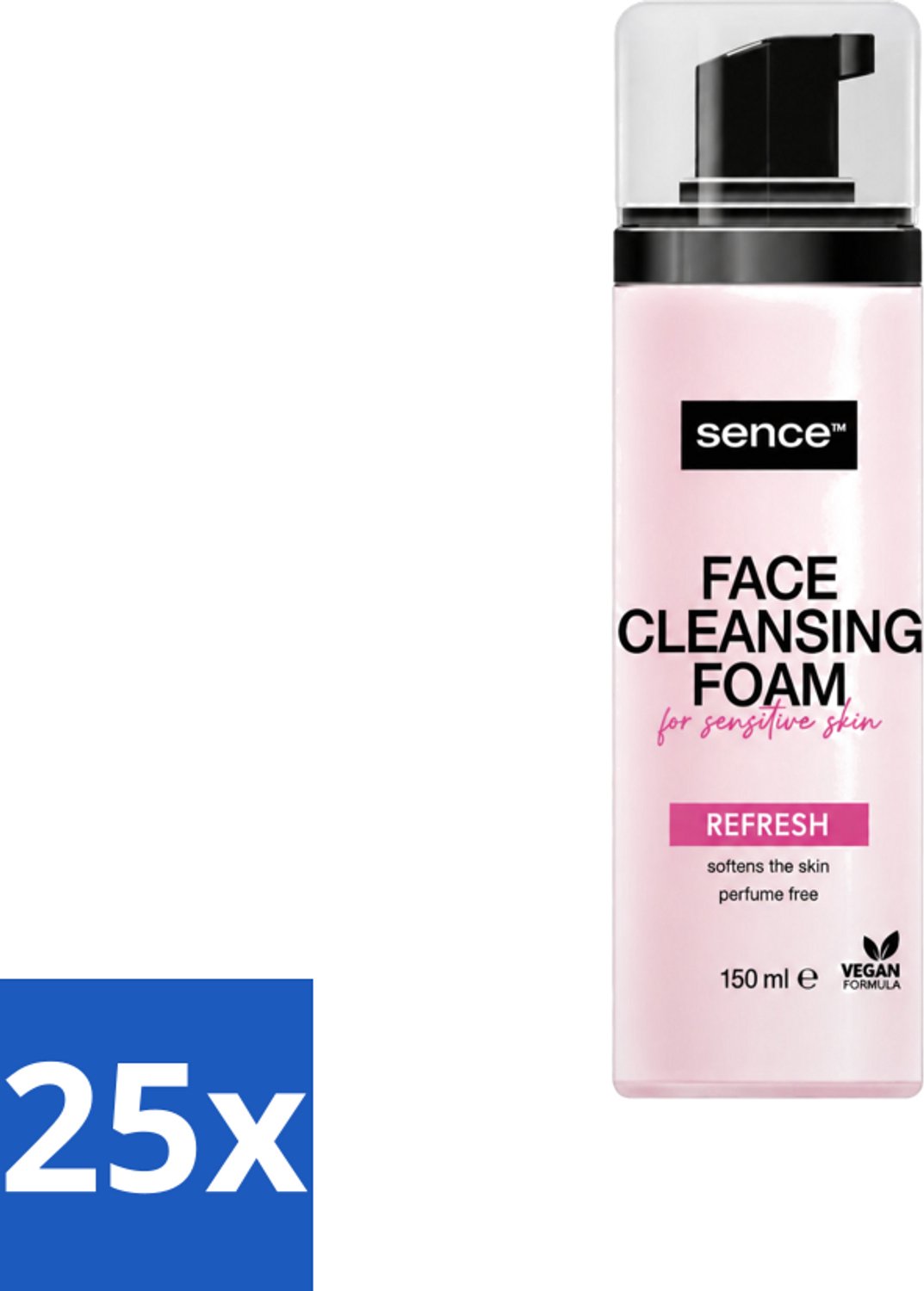 25 x Sence - Gevoelige Huid - Gezichtsreiniger - Foam - 150 ml - Voordeelverpakking - 25 stuks
