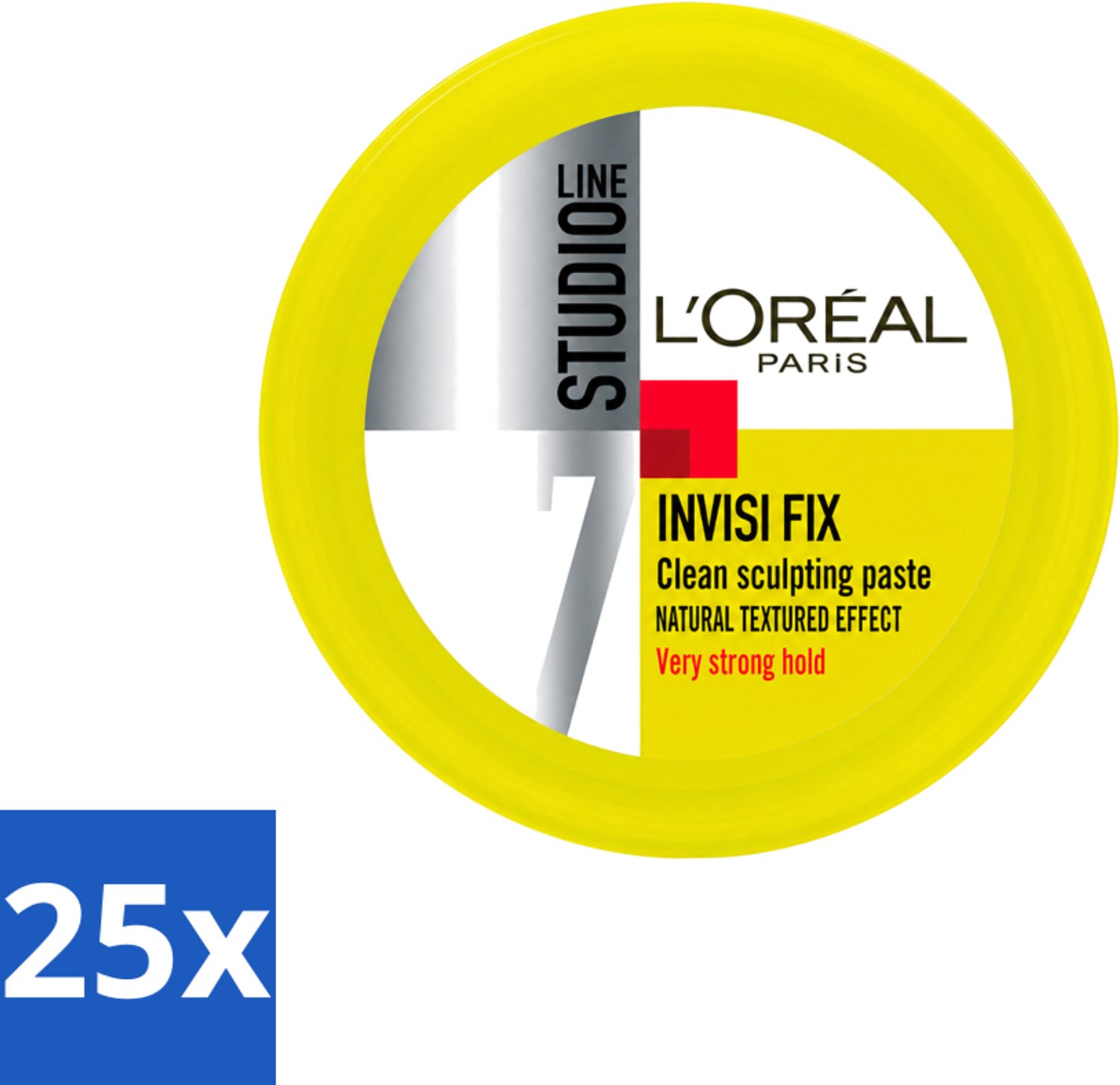 25 x L'Oréal Paris - Wax - Studio Line - Invisi Fix - Gel-Paste Clean Sculpting - 75 ml - Voordeelverpakking - 25 stuks