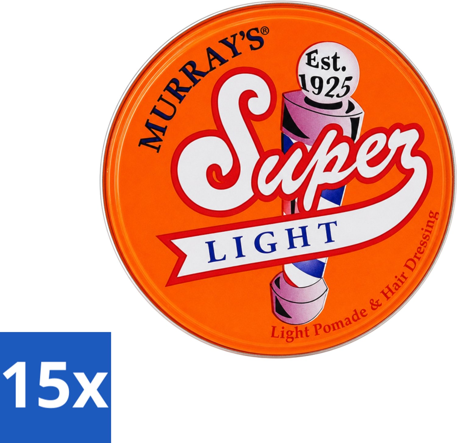 15 x Murray's - Super Light - Pomade - Lichtgewicht Hold - Glanzende Afwerking - 85 ml - Voordeelverpakking - 15 stuks