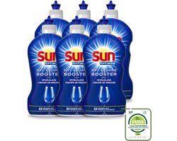 6 x Sun - Shine & Dry Booster - Spoelglans - 450 ml - Grootverpakking - Vaatwasstrips - Spoelglans - Vaatwasmachine - Snellere Droging - Glanzend Vaat - Streeploos Vaat