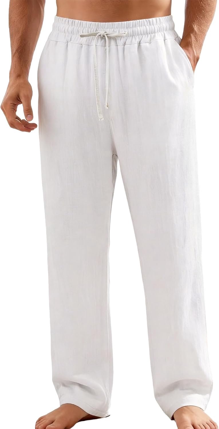 Broek zomer linnen lange linnen broek lichte baggy S-3XL