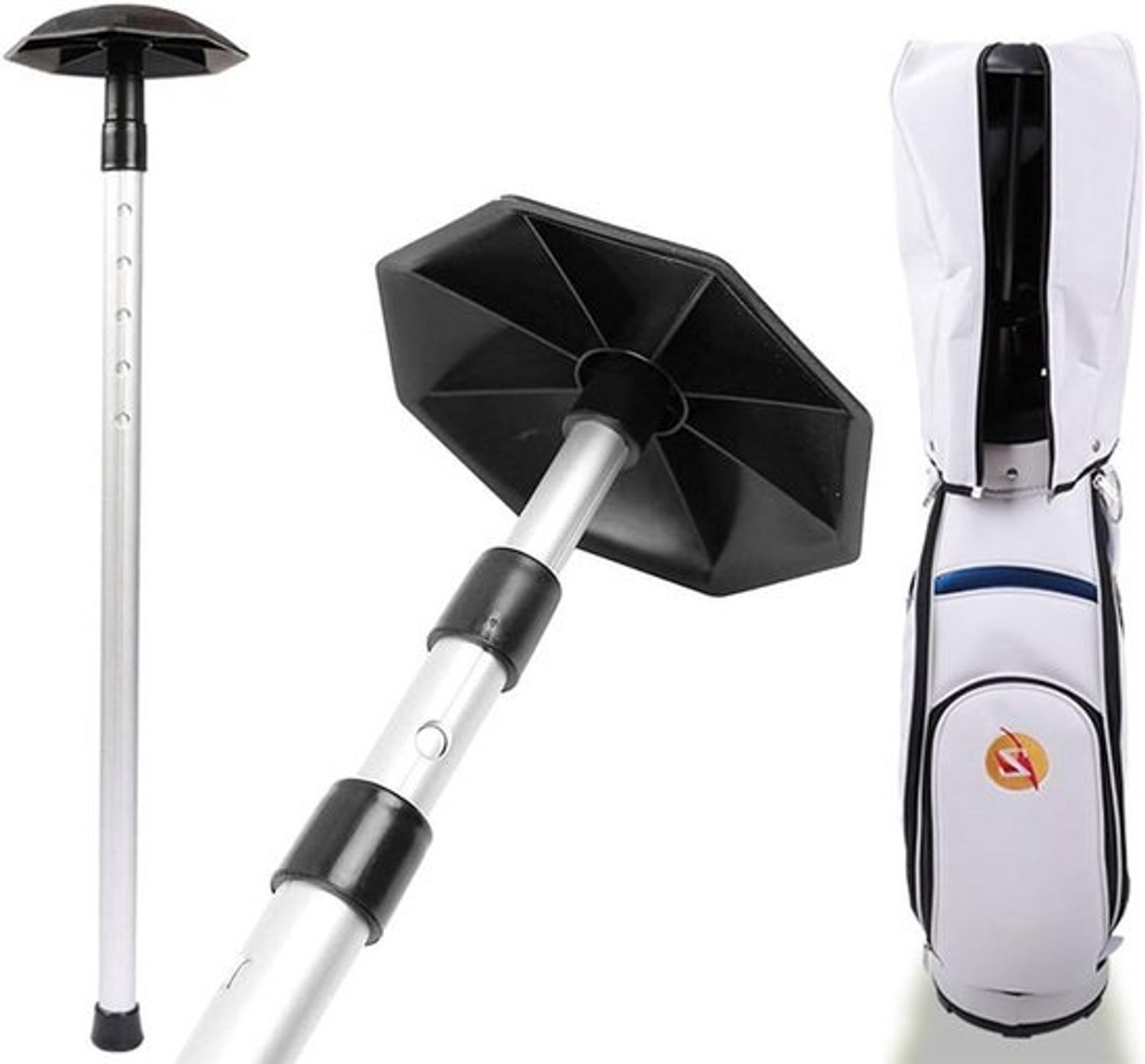 Golfreistassteun - Beschermer voor clubs - Clubs meenemen op reis - Verstelbaar en lichtgewicht - Tot 53 inch - Zwart
