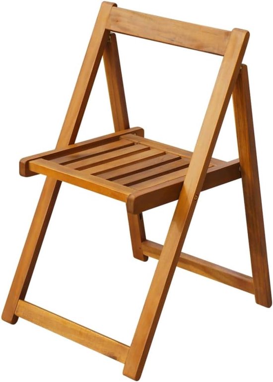 5-delig acaciahout klaptafel set met 4 stoelen — afbeelding 5