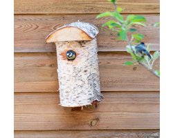 CJ Wildlife Nestkast - Aanbevolen door de Vogelbescherming Nederland - Stockholm - 32mm - Nestkastje voor o.a. Koolmees, Boomklevers & Mussen - Houten Vogelhuisje - FSC-gecertificeerd