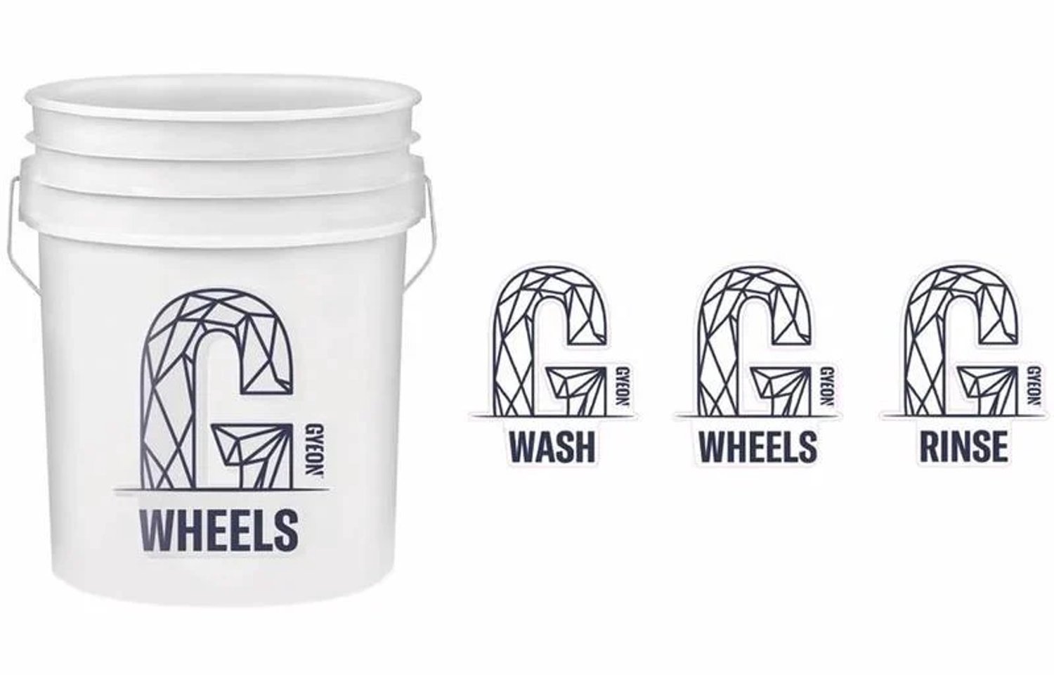 GYEON - Wash Bucket Stickers Set - WASH - RINSE - WHEELS