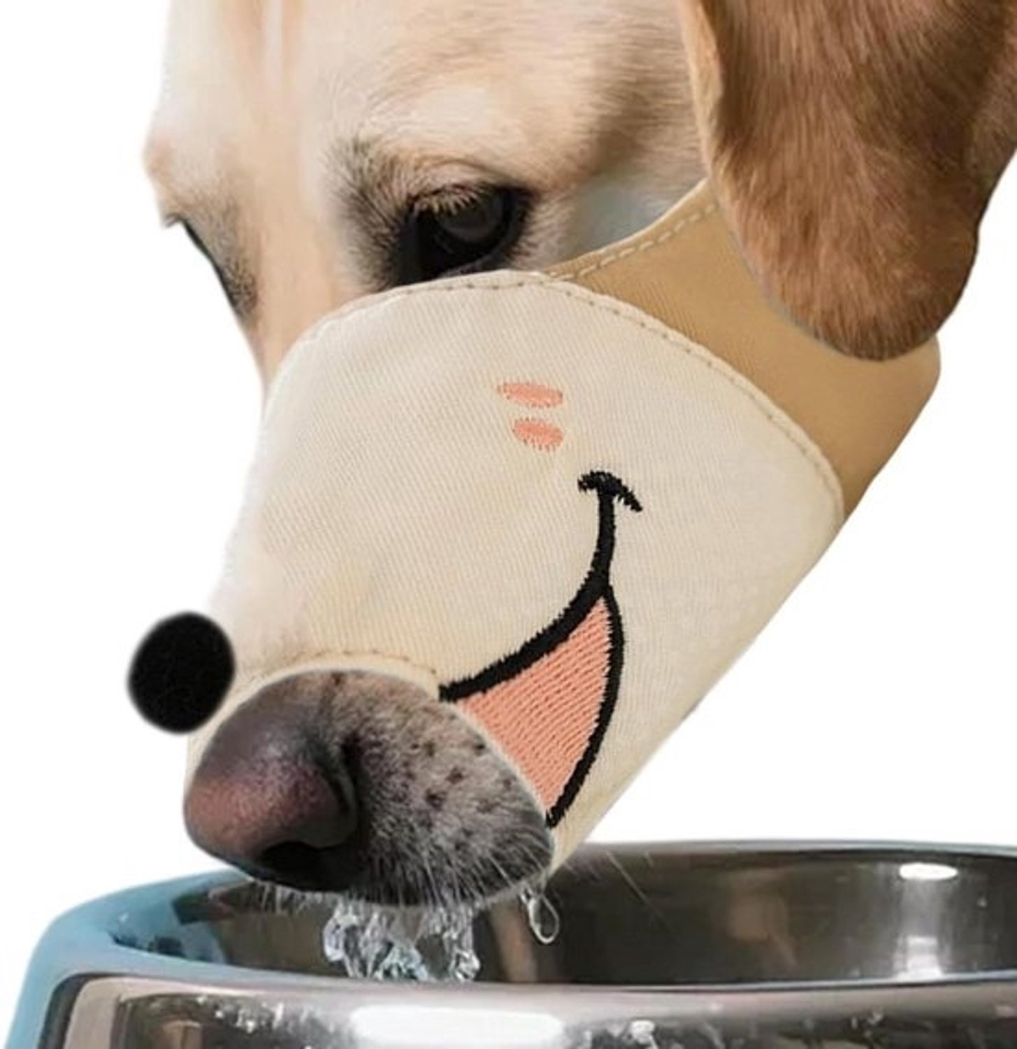 Hondenmuilkorf - Mondbeschermer voor honden - Voor wandelingen - Ademend meshmateriaal - Verstelbaar - Koffie
