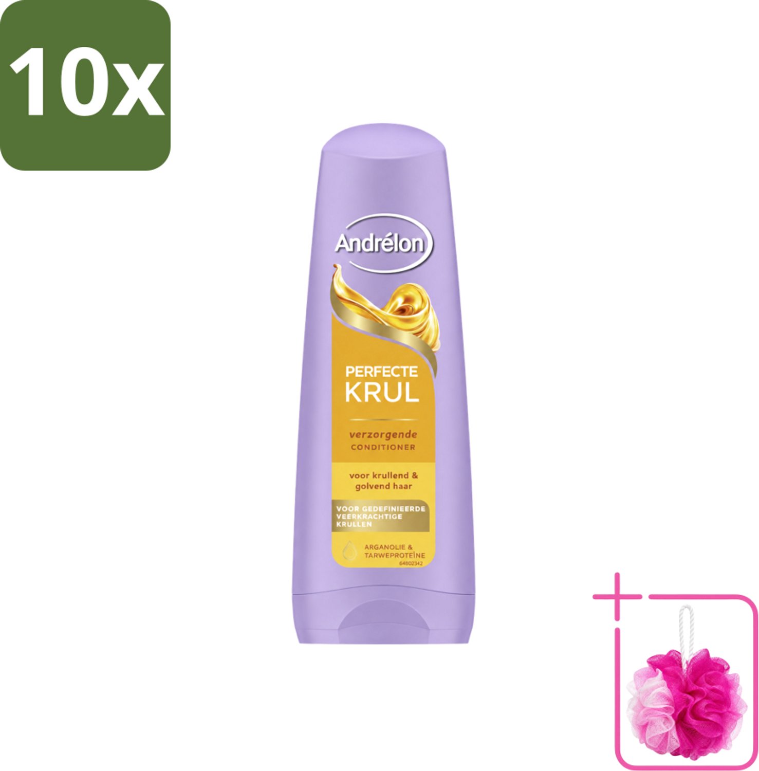 10 x Andrélon – Conditioner – Perfecte Krul – 200 ml - Bulkverpakking - Krullen verzorgen - Douchemop - Krullen pluisvrij