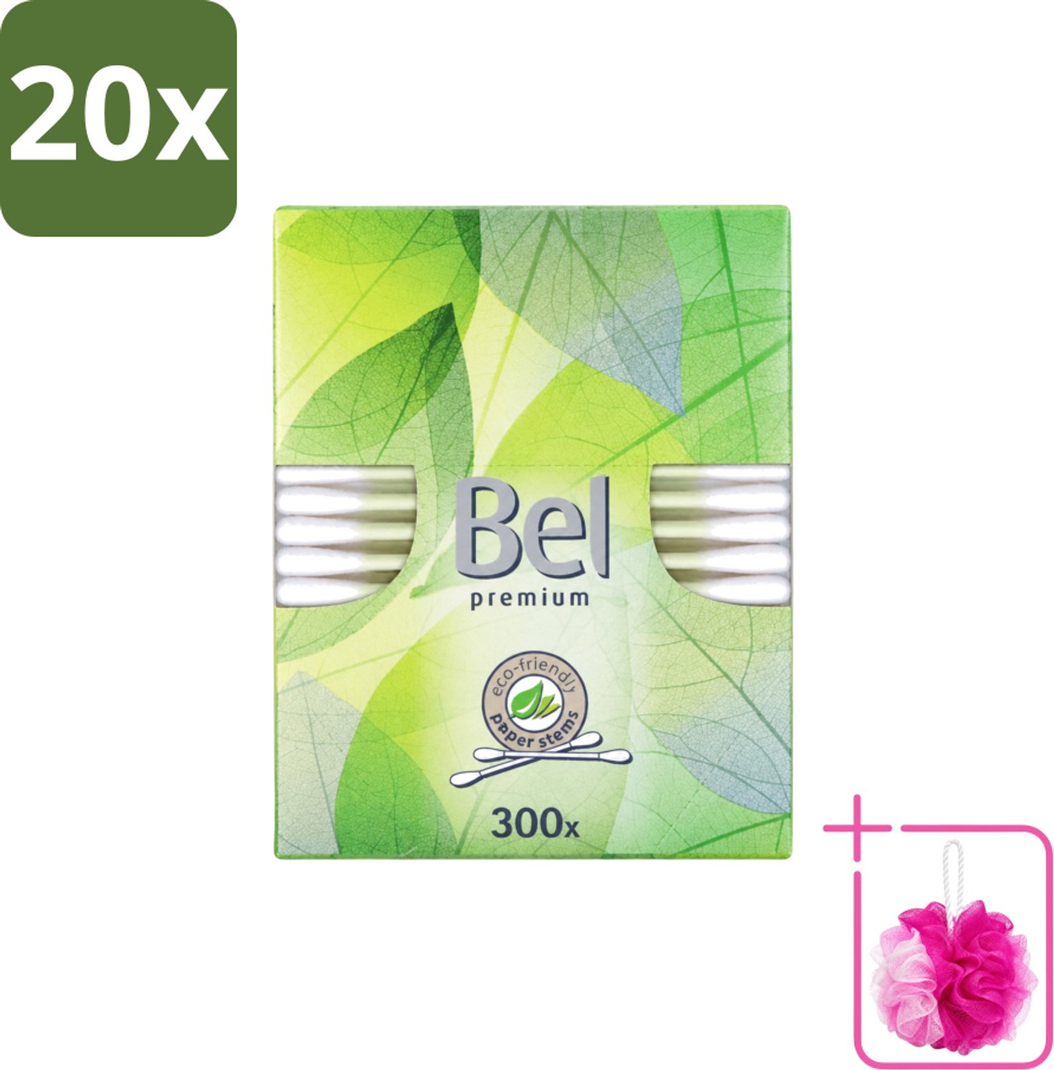 20 x Cotton Buds – Wattenstaafjes – Premium – Katoen - Bulkverpakking - Katoenstaafjes - Douchemop - Wattenstaafjes