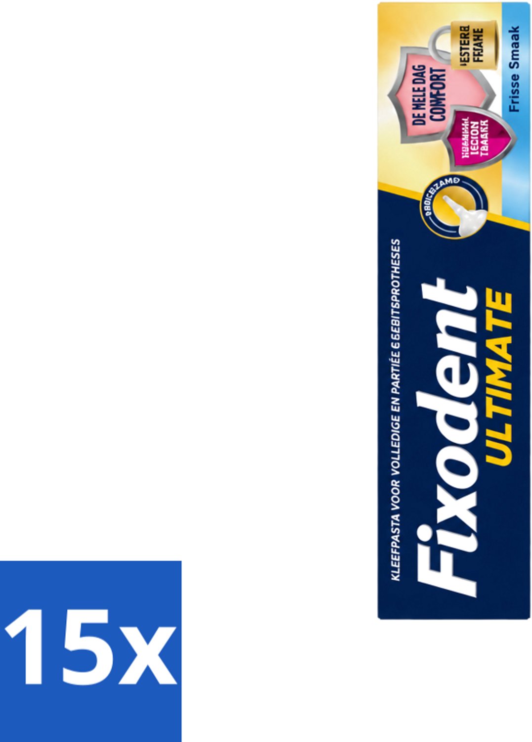 15 x Fixodent – Kleefpasta – Ultimate Fresh – 40 g - Voordeelverpakking - 15 stuks