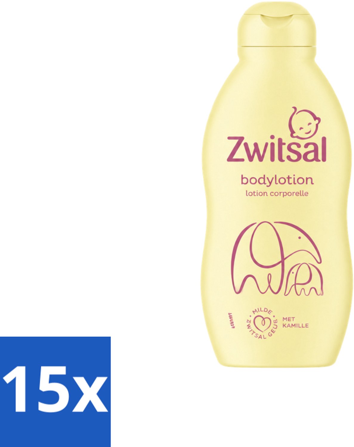 15 x Zwitsal – Bodylotion – Verzorgend – 200 ml - Voordeelverpakking - 15 stuks