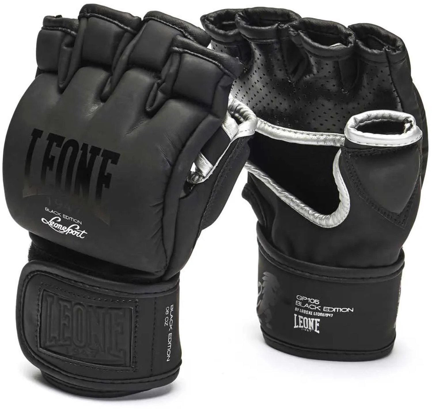 Leone1947 Black Edition Mma-vechthandschoen Zwart S