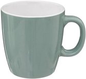 5Five Koffiekopjes Colorama - 1x stuks - Keramiek - mintgroen - 180 ml - 7 x 9 cm - voor de basic koffiemachine