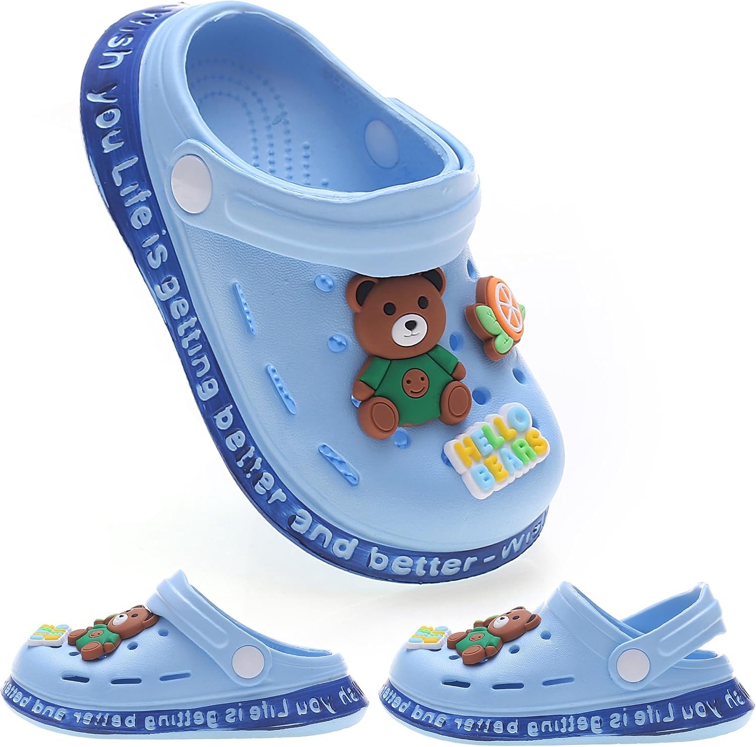 Clogs voor kinderen, slippers, zomer, antislip, met rups