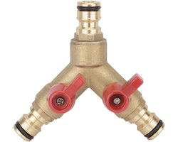 2-kleppen 'Y' connector 2102806 - messing - automatische werking - voor vloeistoffen - ServiceTopper